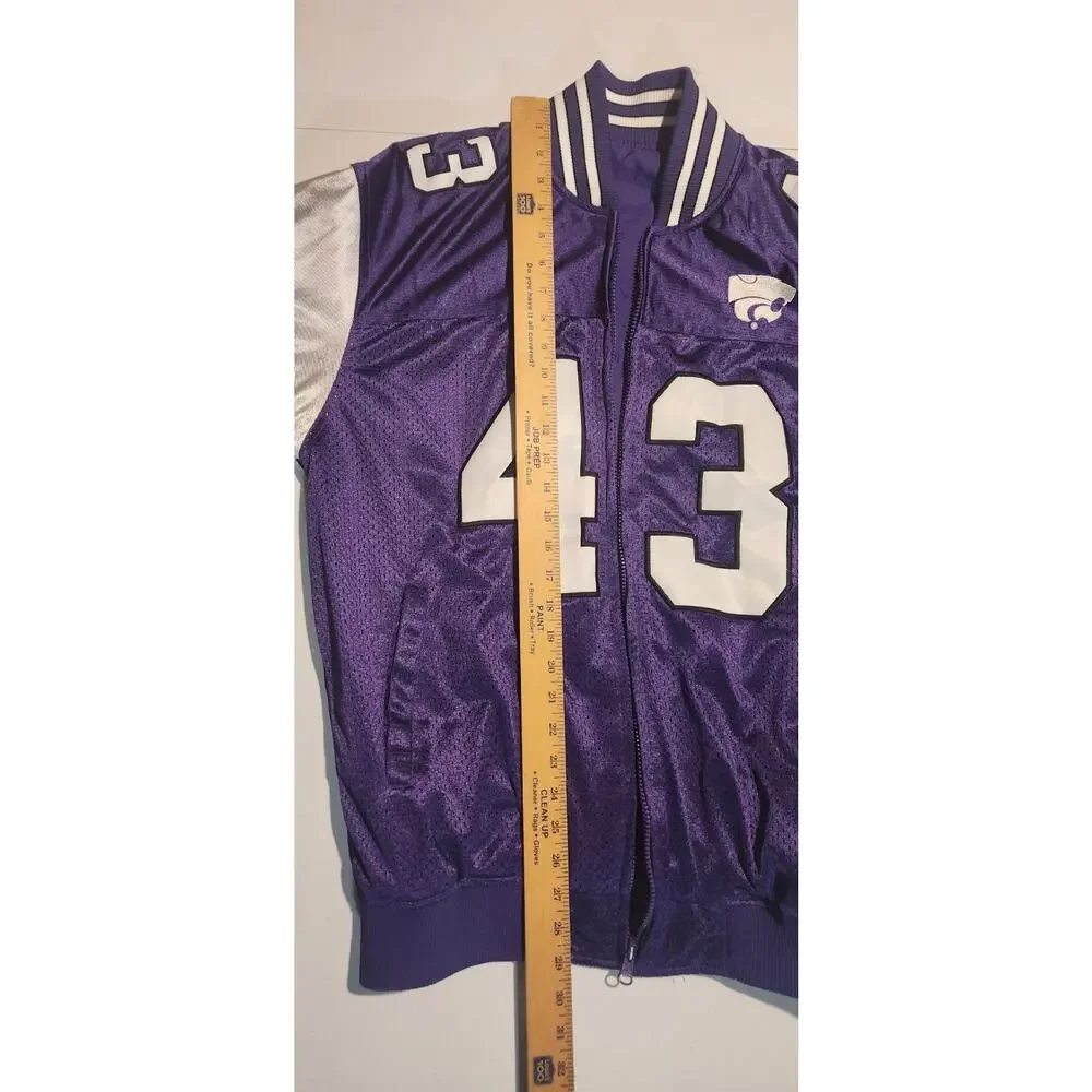K State Wildcats Extreme Fanz Size Medium Reversible Jacket Jersey Coat